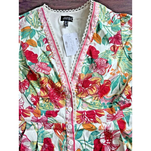 Adrianna by Adrianna Papell Women's Floral-Print Romper (NO BELT INCLUDED) 14 - Picture 7 of 12